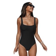 Women's CUPSHE Paneling Square Neck One Piece Swimsuit Cupshe