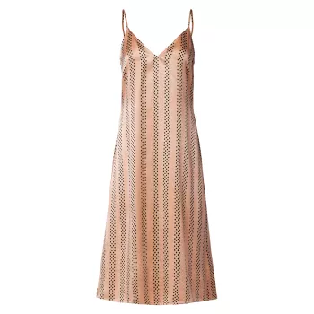 Шелковое платье-комбинация миди Lina в горошек EQUIPMENT