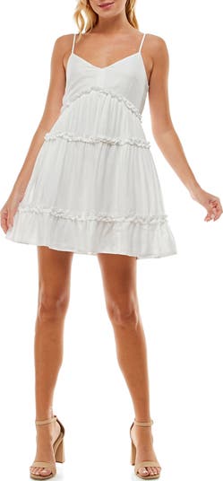 Платье плиссированной юбки с завышенной талией и оборками ROW A