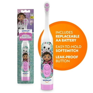 Gabby's Dollhouse Kid’s Spinbrush Electric Toothbrush, Battery Powered, Soft Bristles, Ages 3+ Visit the Spinbrush Store