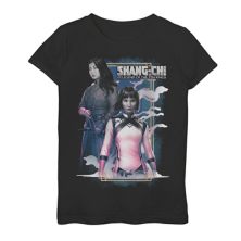 Футболка с плакатом и графическим рисунком для девочек 7–16 лет Marvel Shang-Chi Girl Team Marvel