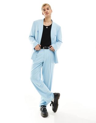 Viggo zidan printed suit pants in baby blue Viggo