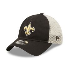 Мужская кепка New Era черная/натуральная New Orleans Saints Loyal 9TWENTY Trucker Snapback New Era
