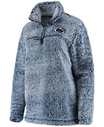 Женский темно-синий пуловер Penn State Nittany Lions Sherpa Super Soft с застежкой-молнией на молнии Boxercraft