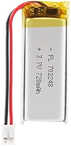 Аккумулятор LiPo 3.7В 720mAh 702248, перезаряжаемый литий-полимерный аккумулятор с разъемом JST PH2.0mm Akzytue