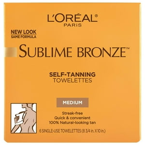 L'Oreal Paris Sublime Bronze Self-Tanning Body Towelettes, 6 Count L'Oréal Paris