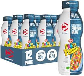 Dymatize Performance Protein Shake, Cocoa Pebbles, 30g of Protein, 6.1g BCAA for Muscle Recovery, No Added Sugar, Low Fat, 24 Vitamins and Minerals, Gluten-Free, Ready to Drink, On-the-Go Snack, 11.5fl oz, 12 pack Dymatize