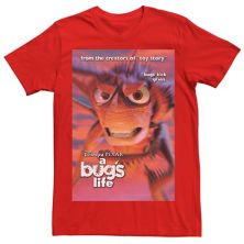 Мужская футболка с плакатом Disney / Pixar A Bug's Life Hopper Bugs Kick Grass Disney / Pixar