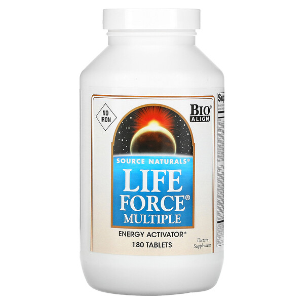 Life Force Multiple, без железа, 180 таблеток Source Naturals