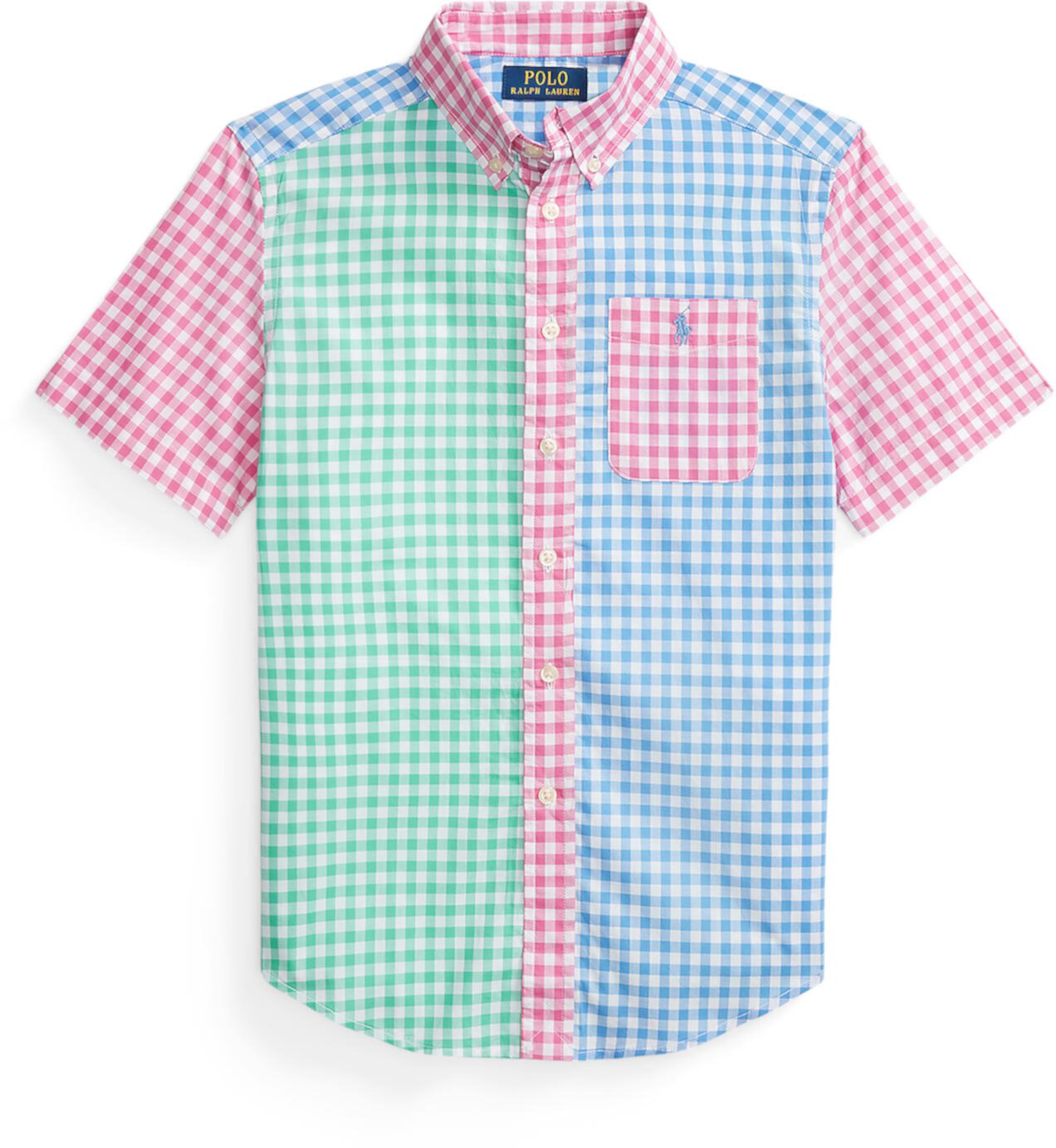 Веселая рубашка из поплина с короткими рукавами (для больших детей) Polo Ralph Lauren