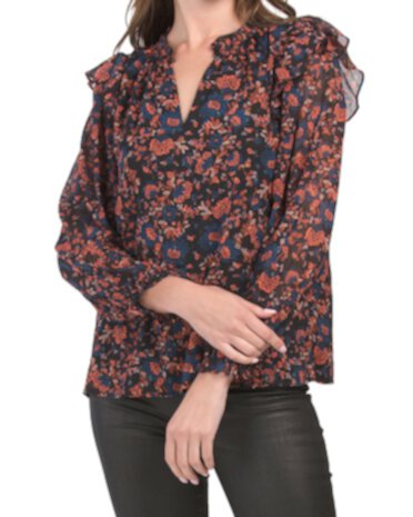 Блуза с цветочным принтом MAISON D'AMELIE