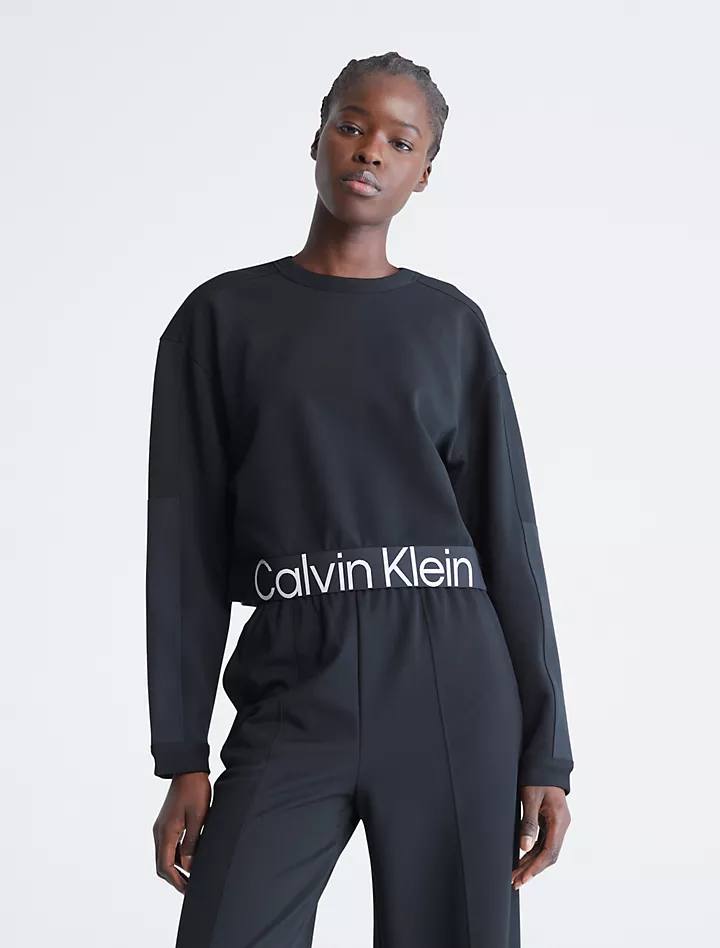 Укороченный свитшот с круглым вырезом CK Sport Active Icon Calvin Klein