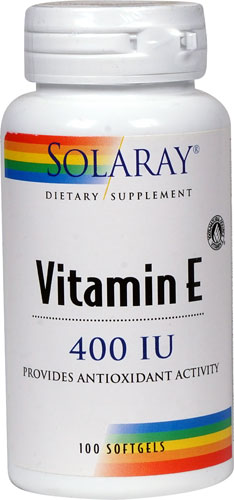 Solaray Витамин Е – 400 МЕ – 100 капсул Solaray