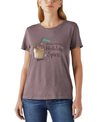 Женская футболка с графическим принтом Holiday Spirit Lucky Brand