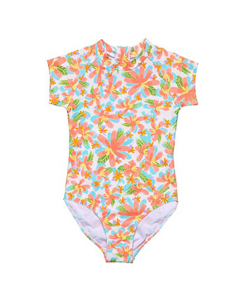 Child Girl Hawaiian Luau Sustainable SS Surf Suit Snapper Rock