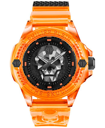Часы унисекс The Skull Scuba Duba оранжевый силиконовый ремешок 44 мм Philipp Plein