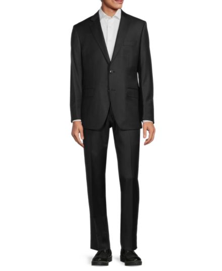 Текстурированный шерстяной костюм Modern Fit Saks Fifth Avenue