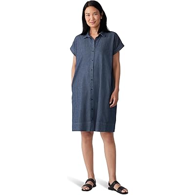 Сарафан Eileen Fisher из органического хлопка с короткими рукавами и пуговицами Eileen Fisher