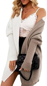 Astylish Womens Fashion Open Front Hooded Knit Cardigan Long Sleeve Sweater Coats Astylish