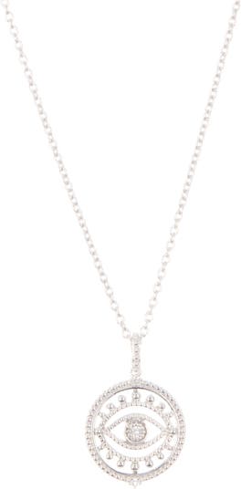 Ожерелье с подвеской в виде сглаза с родиевым покрытием из стерлингового серебра Little Jewels Judith Ripka
