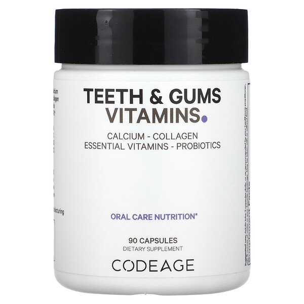 Витамины, для зубов и десен, 90 капсул Codeage
