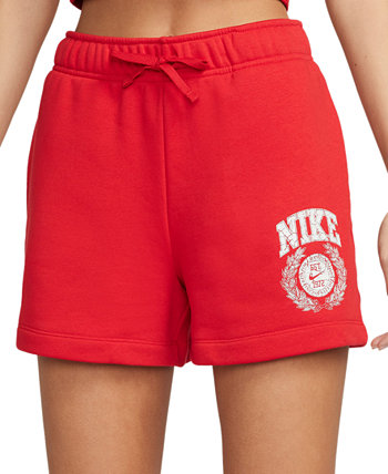 Женская спортивная одежда Клубные флисовые шорты без застежки со средней посадкой Nike