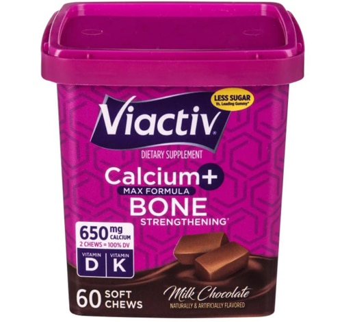 Молочный шоколад Viactiv Calcium Plus D — 60 мягких жевательных конфет Viactiv