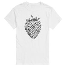 Big & Tall Strawberry Sketch Graphic Tee License