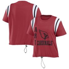 Women's WEAR by Erin Andrews Cardinal Arizona Cardinals Cinched Colorblock T-Shirt WEAR by Erin Andrews