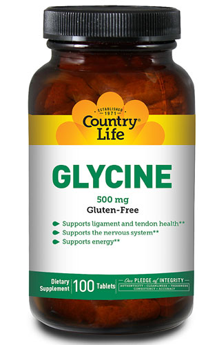 Глицин Country Life - 500 мг - 100 таблеток Country Life
