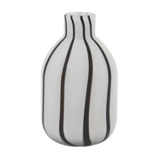 Sonoma Goods For Life® Black & White Stripe Glass Vase Table Decor SONOMA