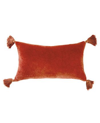 Декоративная подушка с бархатными кисточками 12 x 20 дюймов Peri