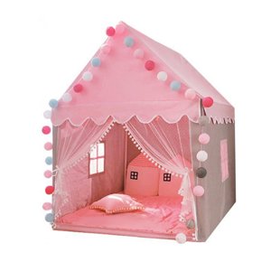 Play Tent Children Play Tent Princess Castle House 51.2 x 39.4 x 47.2 Inch Game Room Cartoon Easy Assemble Playhouse Tent Toys Gifts for Boys Girls Indoor and Outdoor (Pink) Newsoul