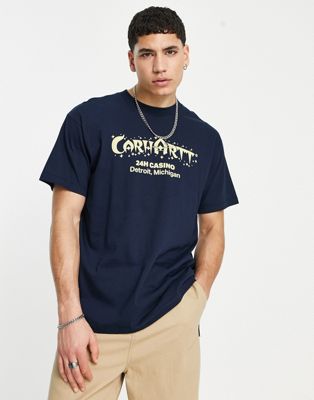 Темно-синяя футболка Carhartt WIP Casino Carhartt WIP