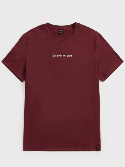 SHEIN для мужчины Пижамная футболка с текстовым принтом SHEIN