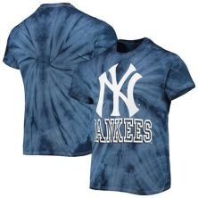 Темно-синяя мужская футболка с принтом тай-дай New York Yankees с вышивкой Stitches