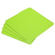 Trivet Mats 4pcs, Square Hot Pans Pads Hot Pots Pans Holder, Heat Resistant Non-slip Trivet Pads Unique Bargains