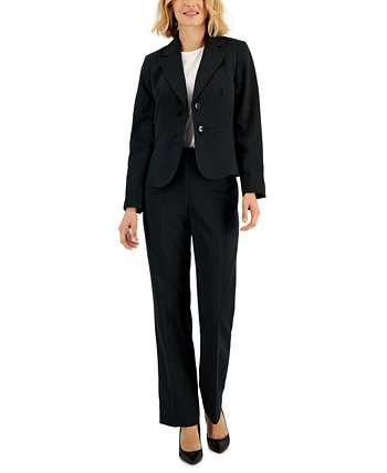 Женский брючный костюм в тонкую полоску с двумя пуговицами, стандартный и миниатюрный Le Suit