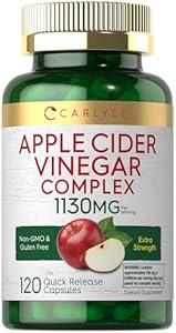 Carlyle Apple Cider Vinegar Complex Capsules | 120 Pills | with Cayenne and Ginger | Non-GMO & Gluten Free Supplement Carlyle