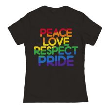 Junior's Peace Love Pride Pride Graphic Tee COLAB89