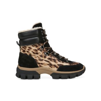 Galina Leopard Shearling & Leather Boots VERONICA BEARD