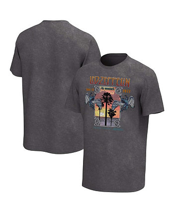 Мужская угольная футболка Led Zeppelin In Concert с графическим рисунком Philcos