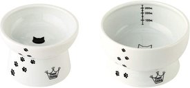 Necoichi Ceramic Elevated Cat Food & Water Bowl Set Necoichi