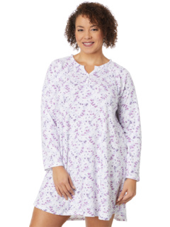 Плюс размер Ночная рубашка с длинным рукавом и цветочным принтом Karen Neuburger