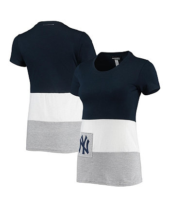 Женская темно-синяя приталенная футболка New York Yankees Refried Apparel