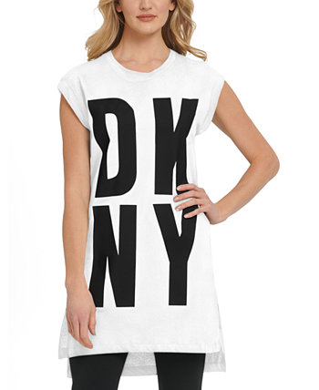 Туника с логотипом High-Low DKNY
