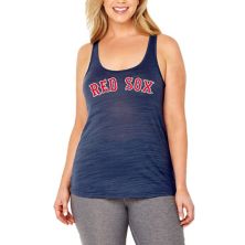 Женская майка Soft as a Grape темно-синего цвета Boston Red Sox Swinging for the Fences со спиной-борцовкой больших размеров Soft As A Grape