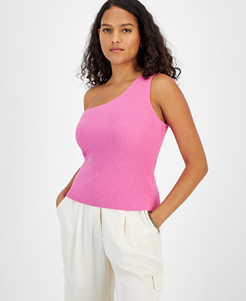 Женский свитер в рубчик без рукавов на одно плечо, созданный для Macy's Bar III