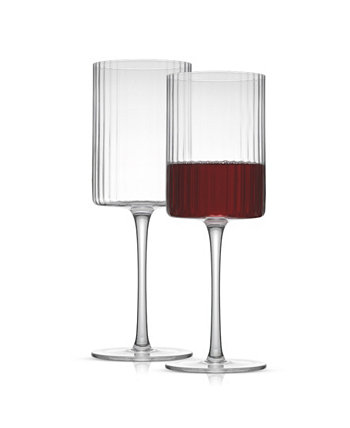 Набор из 2 бокалов для красного вина Elle в рубчик JoyJolt