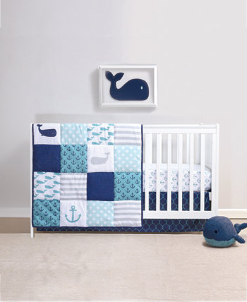 Комплект постельного белья для детской кроватки из 3 предметов PS Nautical The Peanutshell